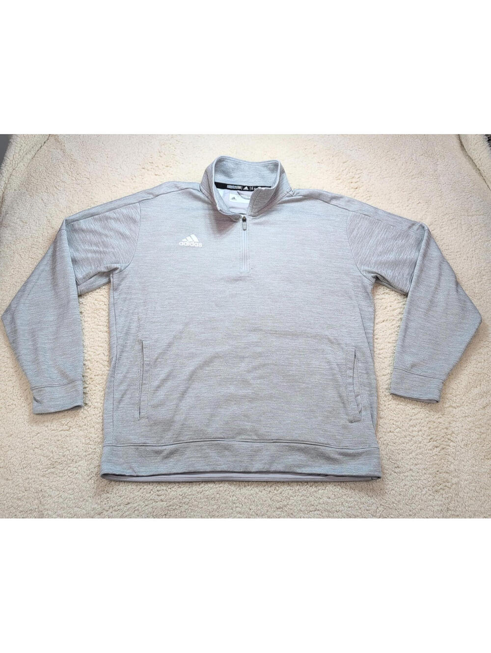 Adidas Player Issued Quarter Zip Pullover Men’s XL Gray Training L/S Shirt